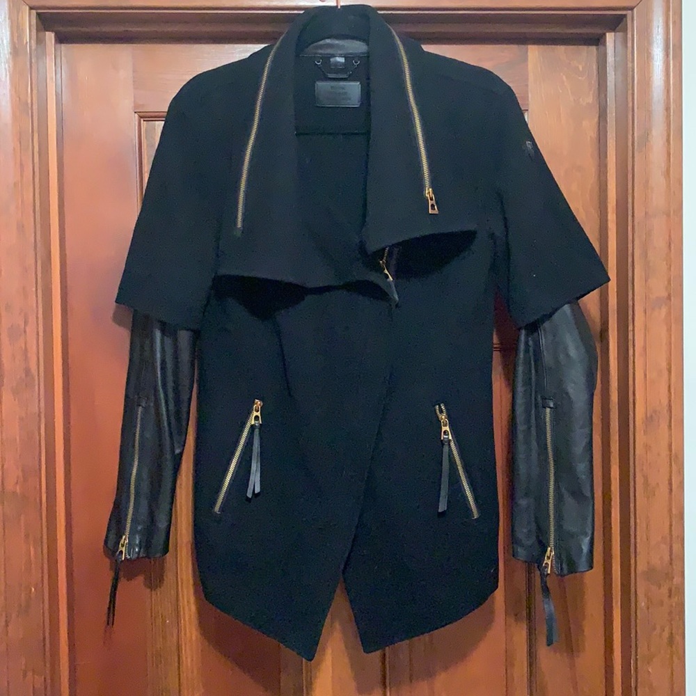 RUDSAK wool/cashmere/leather jacket